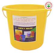 ถังพลาสติกสีเหลือง 33 ซม. ตรา LUCKYWARE