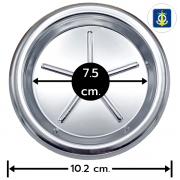 จานรองแก้วสแตนเลส 10.2 ซม. ตราสมอ (2 อัน)