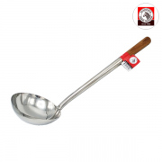 กระบวยสแตนเลส 5 นิ้ว ด้ามไม้สัก ตราหัวม้าลาย 0