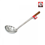 กระบวยสแตนเลส 4 นิ้ว ด้ามไม้สัก ตราหัวม้าลาย 0