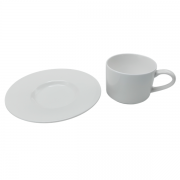 ชุดถ้วยชากาแฟเซรามิคสีขาว