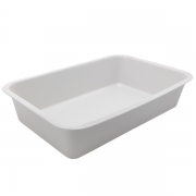 ถาดพลาสติกสีขาวนม 29 x 42 x 9 ซม. 0